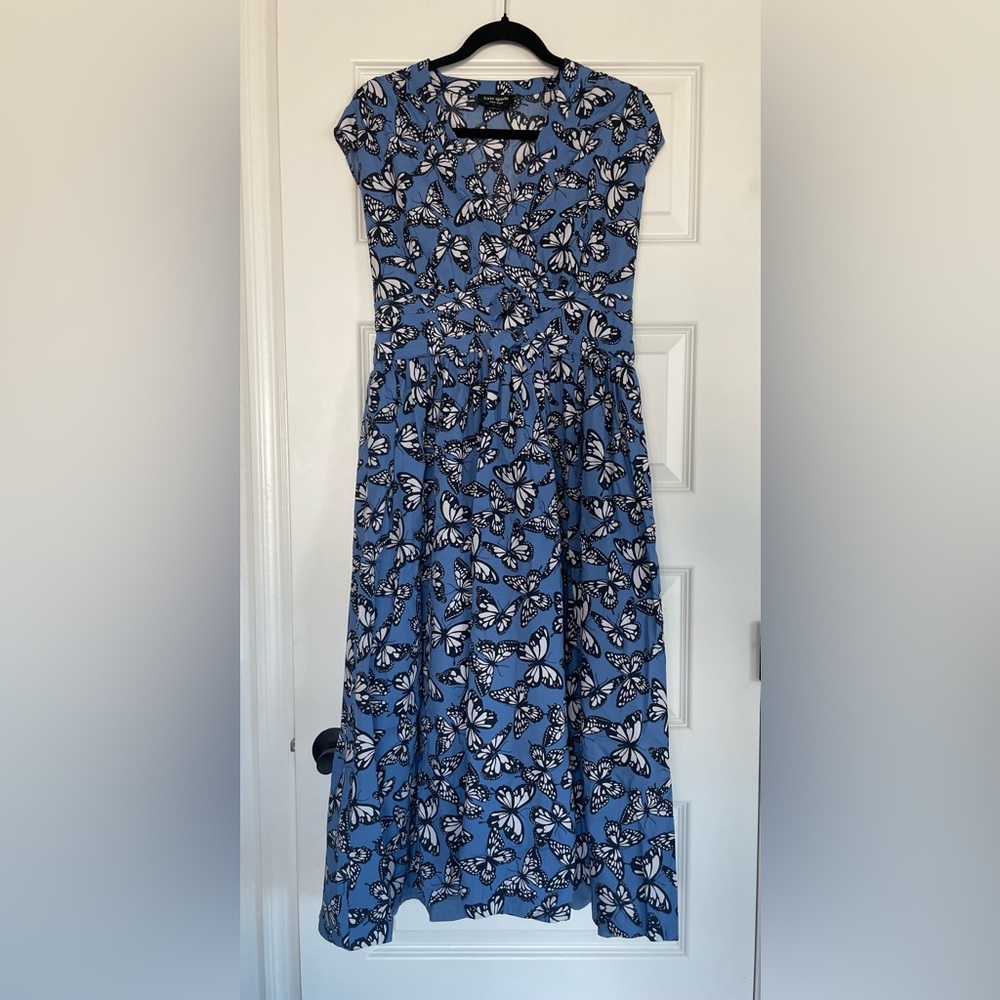 kate spade Blue and Black Butterfly Dress